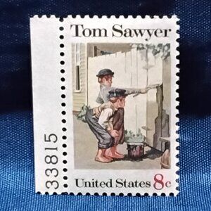 Uncirculated USA 1972 Tom Sawyer 8 Cent Stamp!!